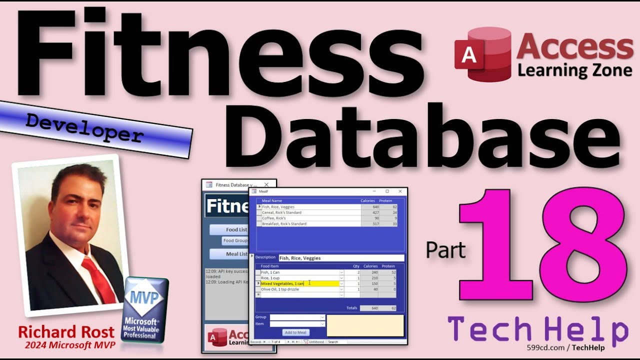 Microsoft Access Fitness Database Part 18:  Using RecordsetClone to Navigate and Sync Form Records
