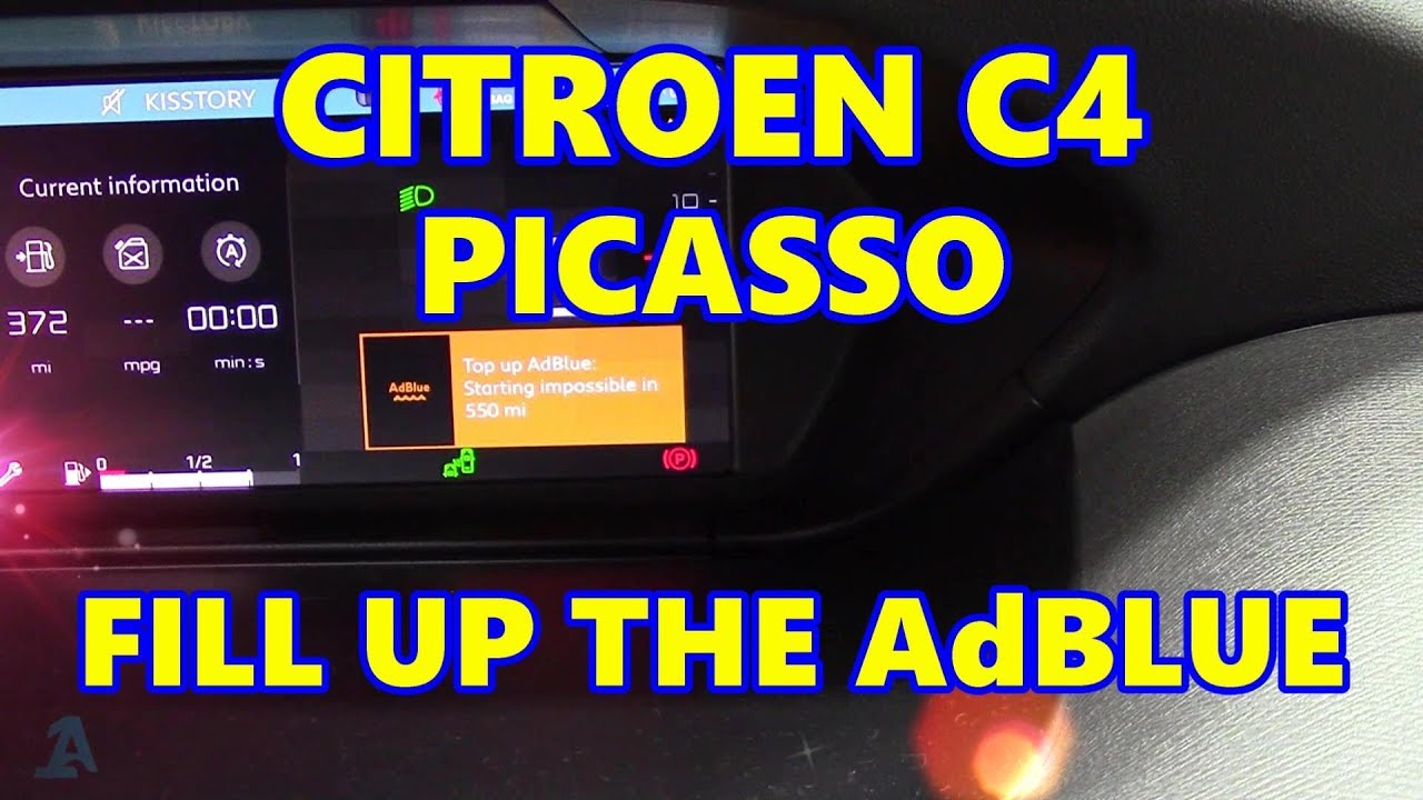 Citroen C4 Picasso Залейте AdBLUE в бак