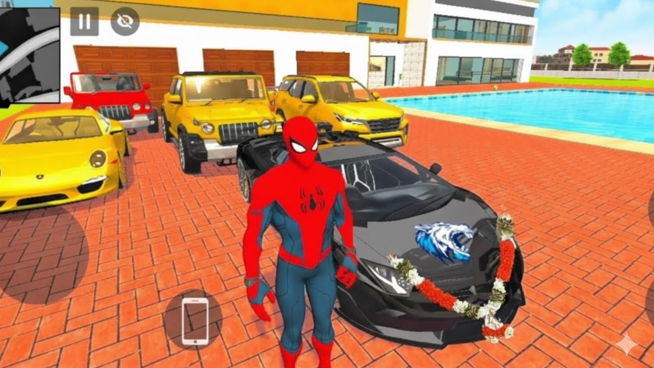 Spider man Ne Lamborghini🚗💥Car Modified Kara Le||Indian Theft Auto Simulator||New Update Cheat Code