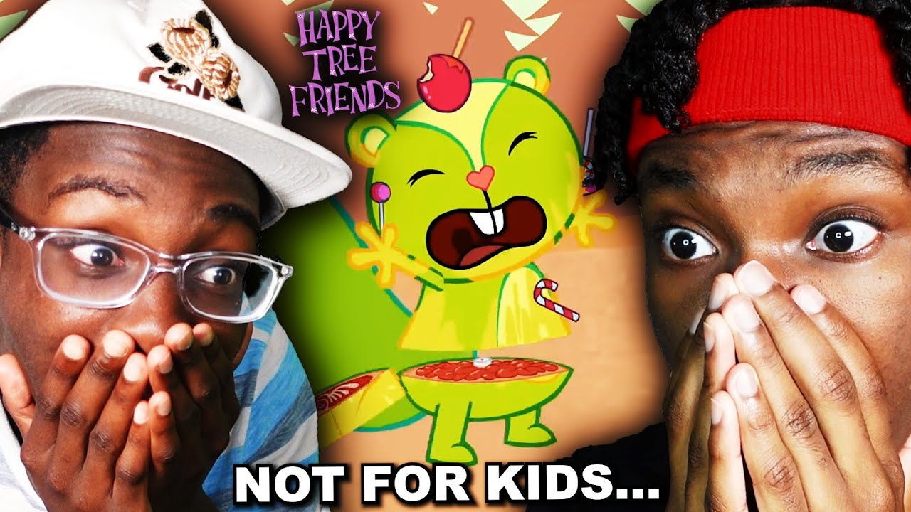 I Made My BEST FRIEND React To HAPPY TREE FRIENDS For The FIRST TIME.. HE THOUGHT IT WAS FOR KIDS...