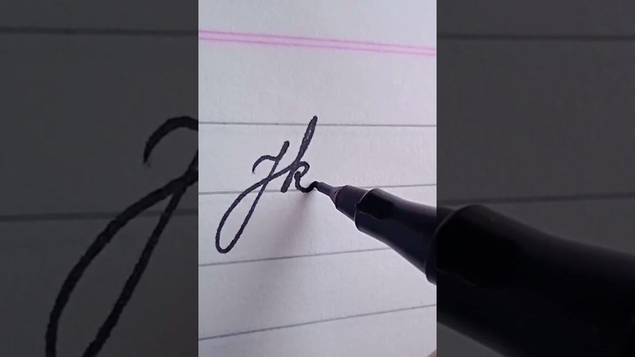 Jk name in cursive writing       