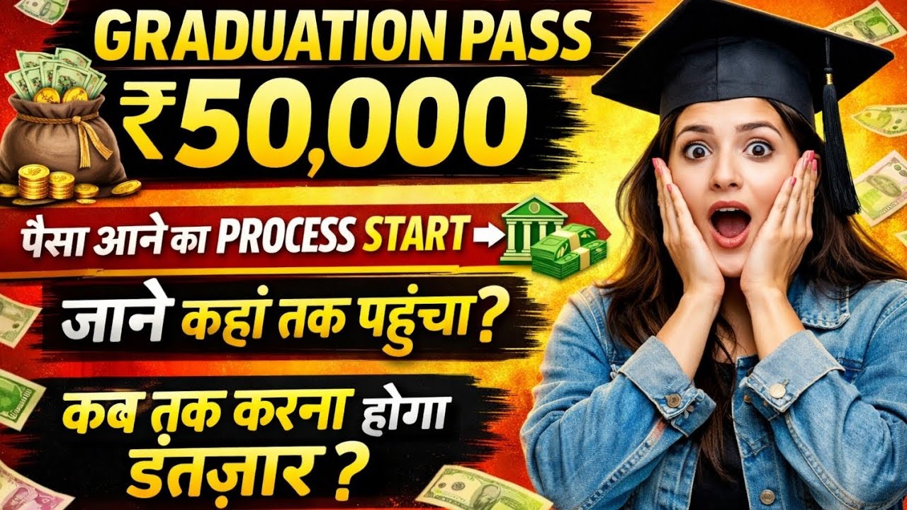 Graduation Pass ₹50,000 Payment Update 2026 | Money started coming? When will you get it? | Full ...