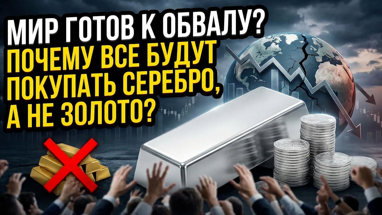 Почему ВСЕ будут покупать серебро, а не золото? Мир готов к обвалу?  #золото #серебро