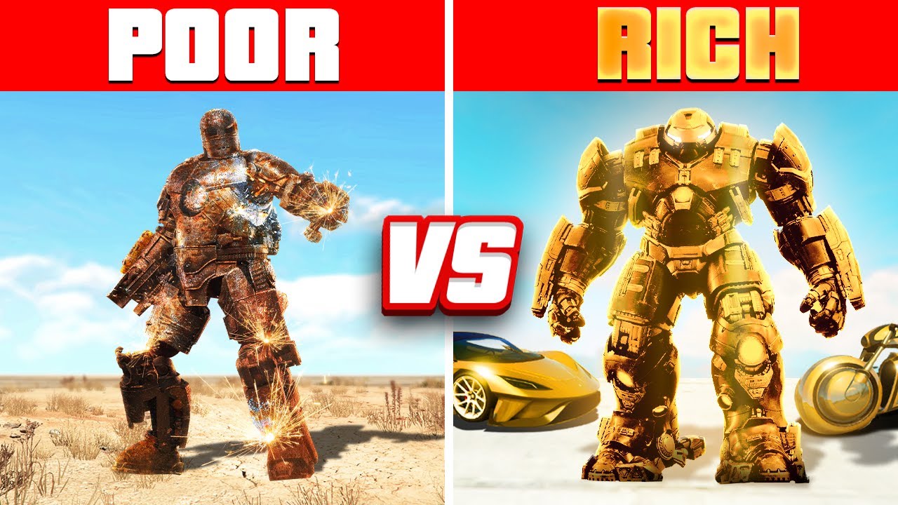 POOR Iron man vs. RICH Iron Man in GTA 5! (GTA 5 Funny Moments)