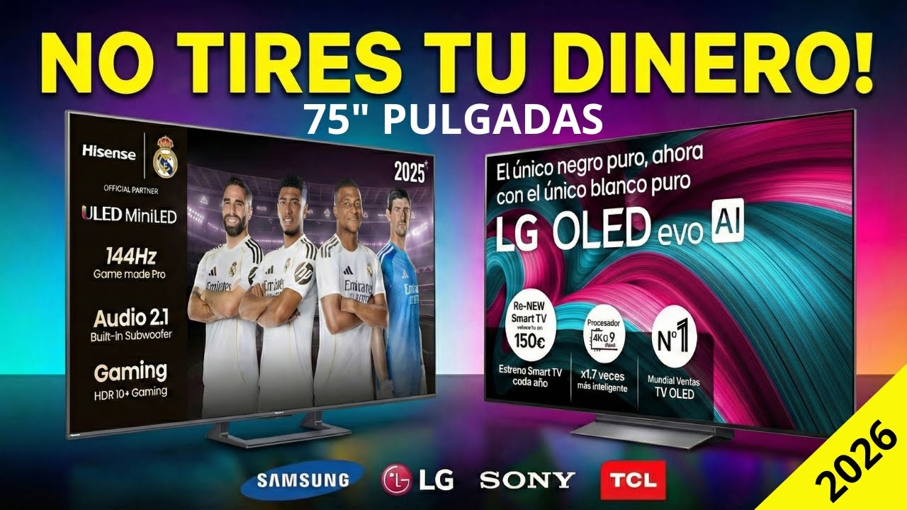 TOP 5 Mejores Smart TV 75 PULGADAS 2026: ¡Guía de compra definitiva!