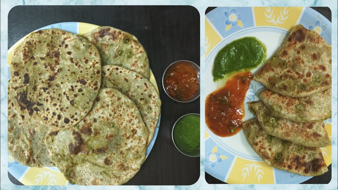 Winter special hare matar ka stuffed paratha😋😋(हरे मटर का भरवा पराठा) 