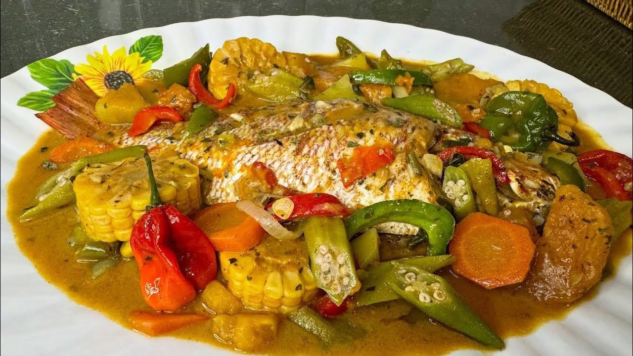 Jamaican Style STEAMED FISH with Okra