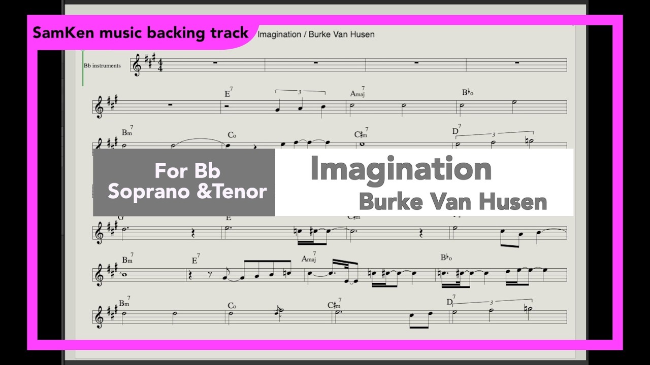 Imagination/backing track for Bb/Easy-listening Jazz version