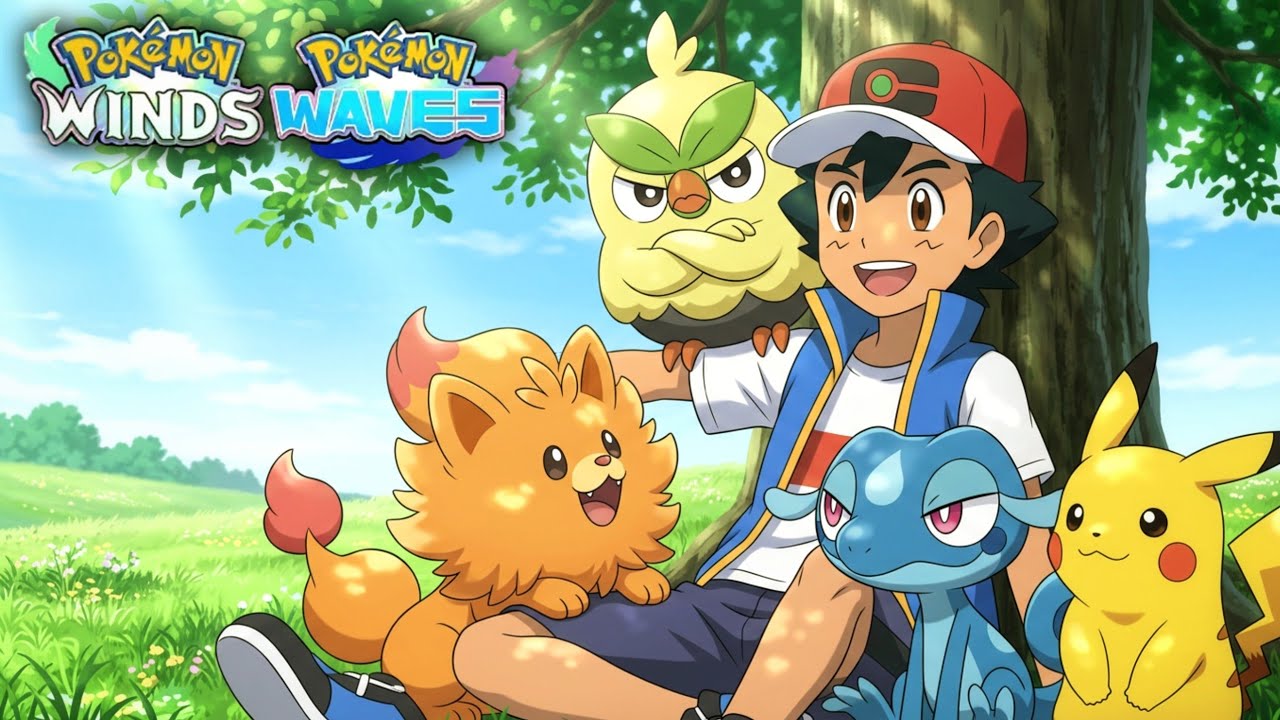 Ash Ketchum in Pok&eacute;mon Wind & Wave! New Anime✴️ ? Gen 10 New Starter For Ash ( Prediction ) !