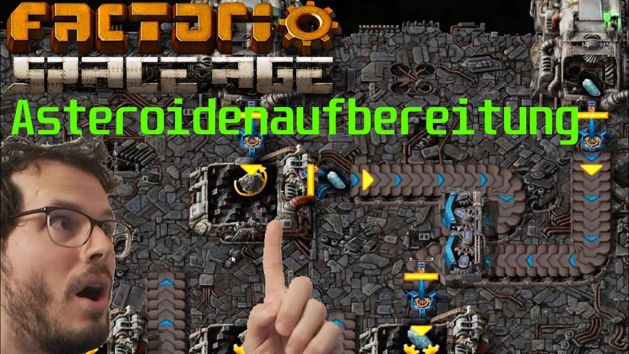 Asteroidaufbereitung auf der Raumplattform | Hissa erklärt Factorio
