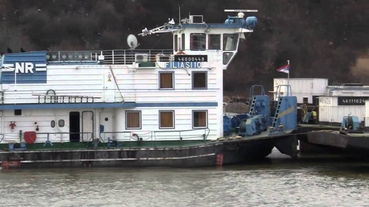 Towboat FILIASI 10 , Danube River 1186 km ,2012.jan.14.