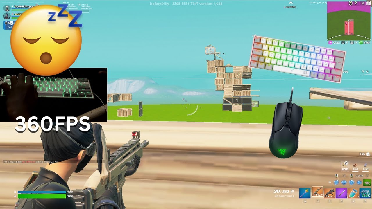 Redragon K617 ASMR 😍 Chill 😴 Go Goated Gameplay 🏆 Satisfying Keyboard Fortnite 360FPS 🎧