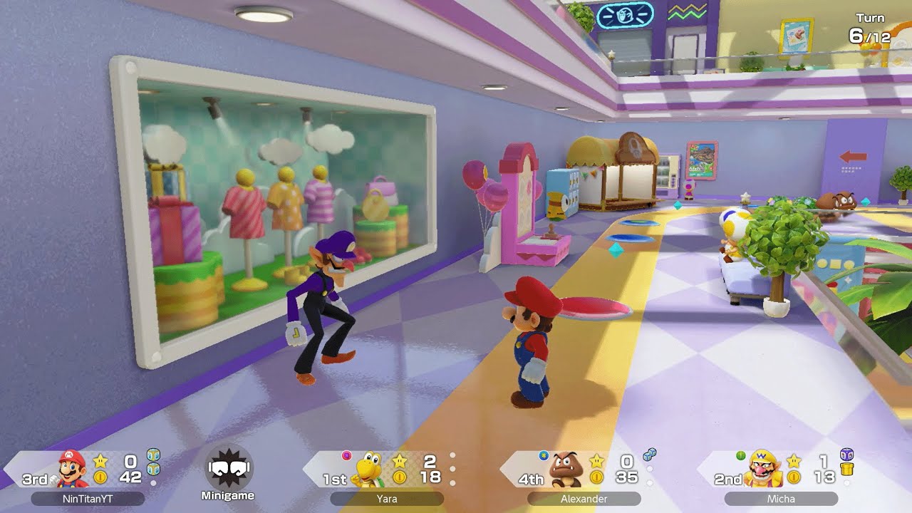 Super Mario Party Jamboree - Mario vs Wario vs Goomba vs Koopa Troopa - Rainbow Galleria