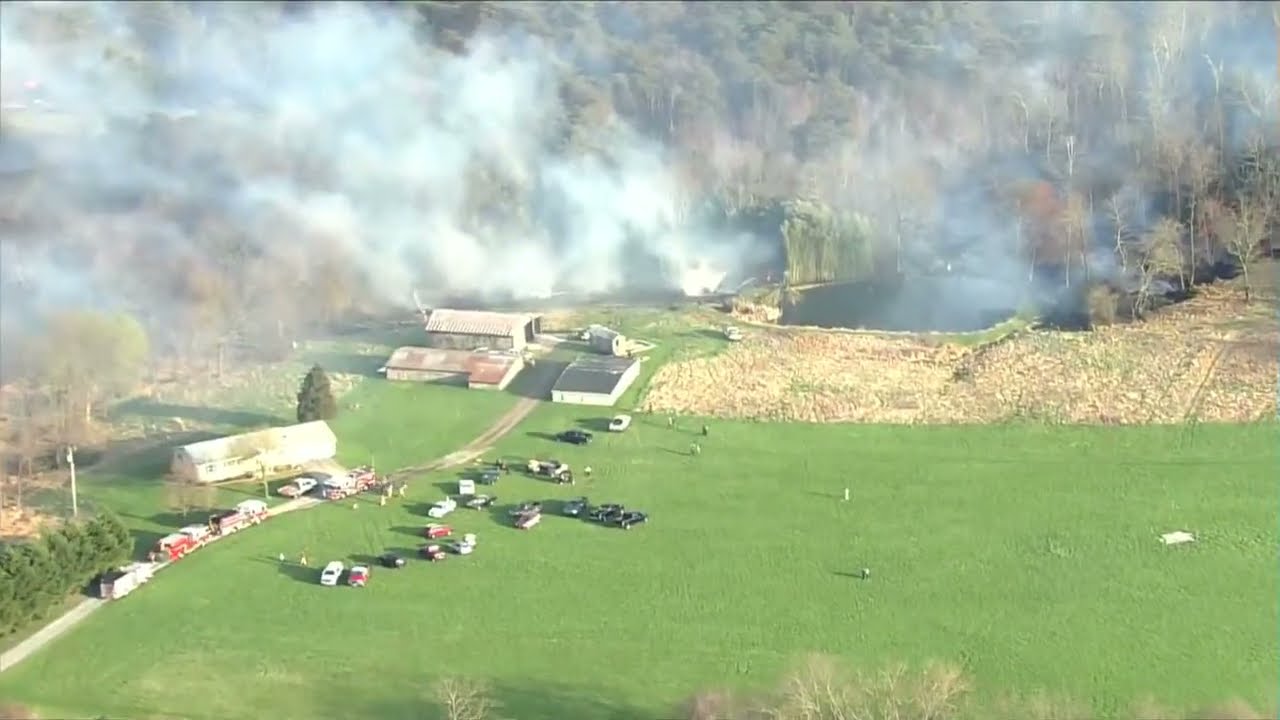 Massive brush fire in Baltimore