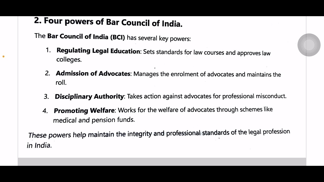 Powers of BCI | Professional Ethics | Justice Insight 360