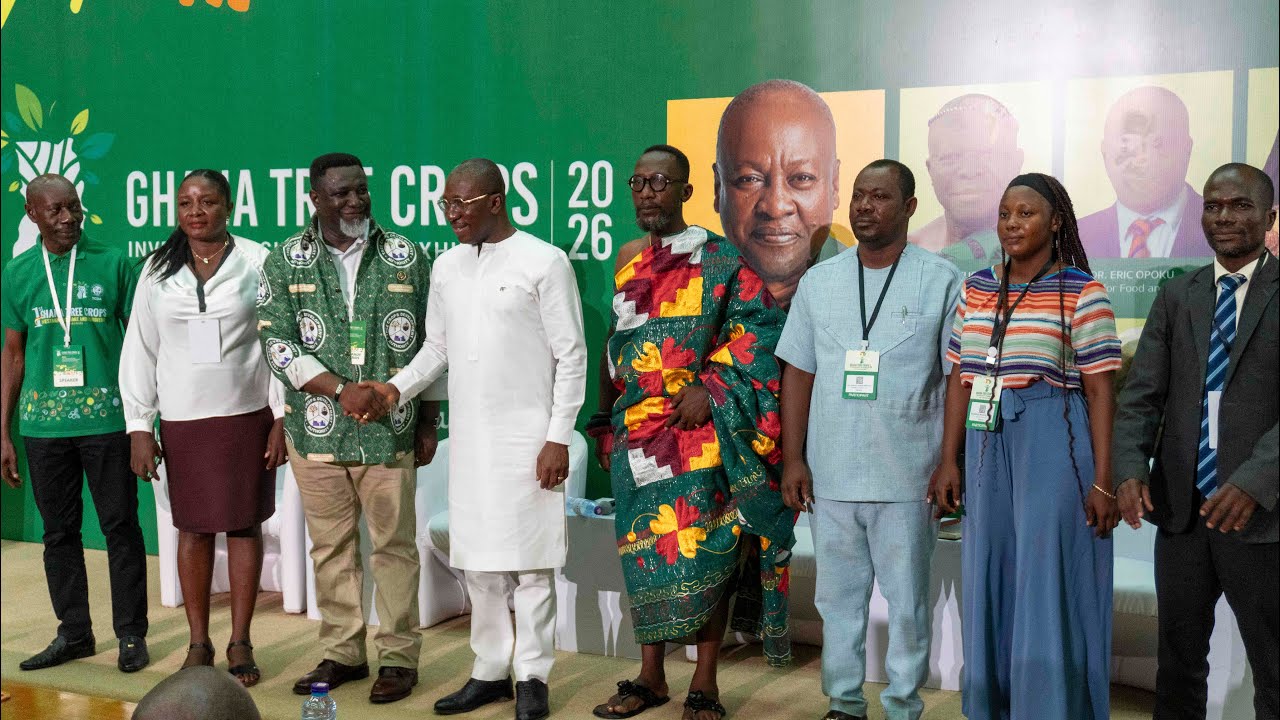 Nana Kwaku Aboagye Dawuru delievers Address On Behalf of Okuapehene at the Tree Crops Inv. Summit