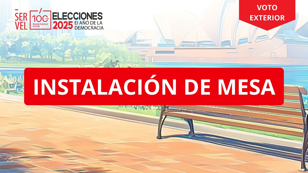 Instalación de mesa en el exterior - Elección Presidencial 2025