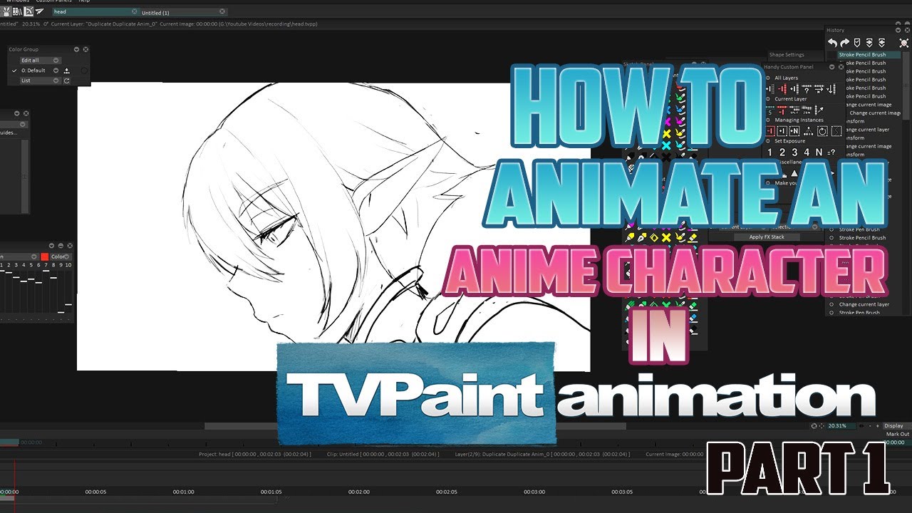 How to animate an anime character in TVpaint: Part 1