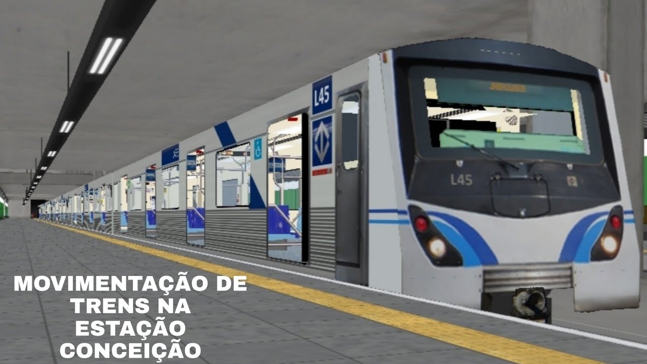 Movimentação de trens na estação Conceição Linha 1 Azul METRÔ SP [HMMSIM 2 CPTM]