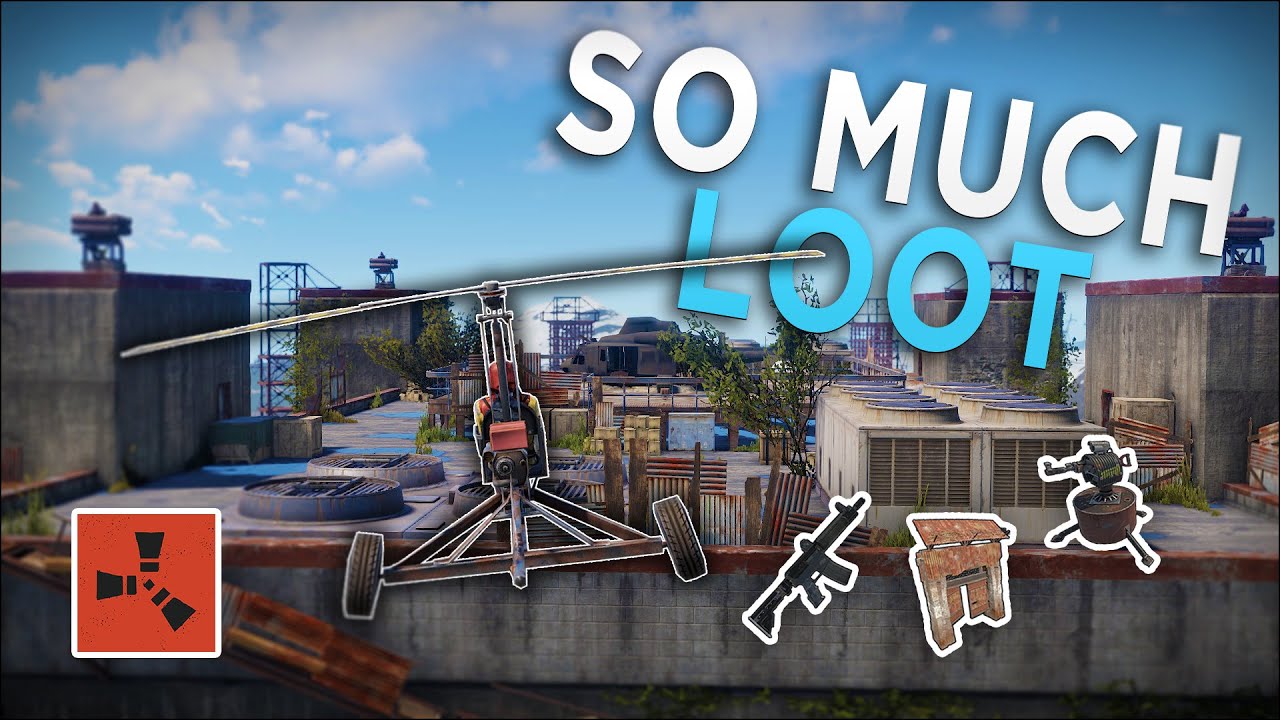 Making EASY PROFIT from STACKED CRATES using the MINICOPTER! - Rust Solo Survival #3