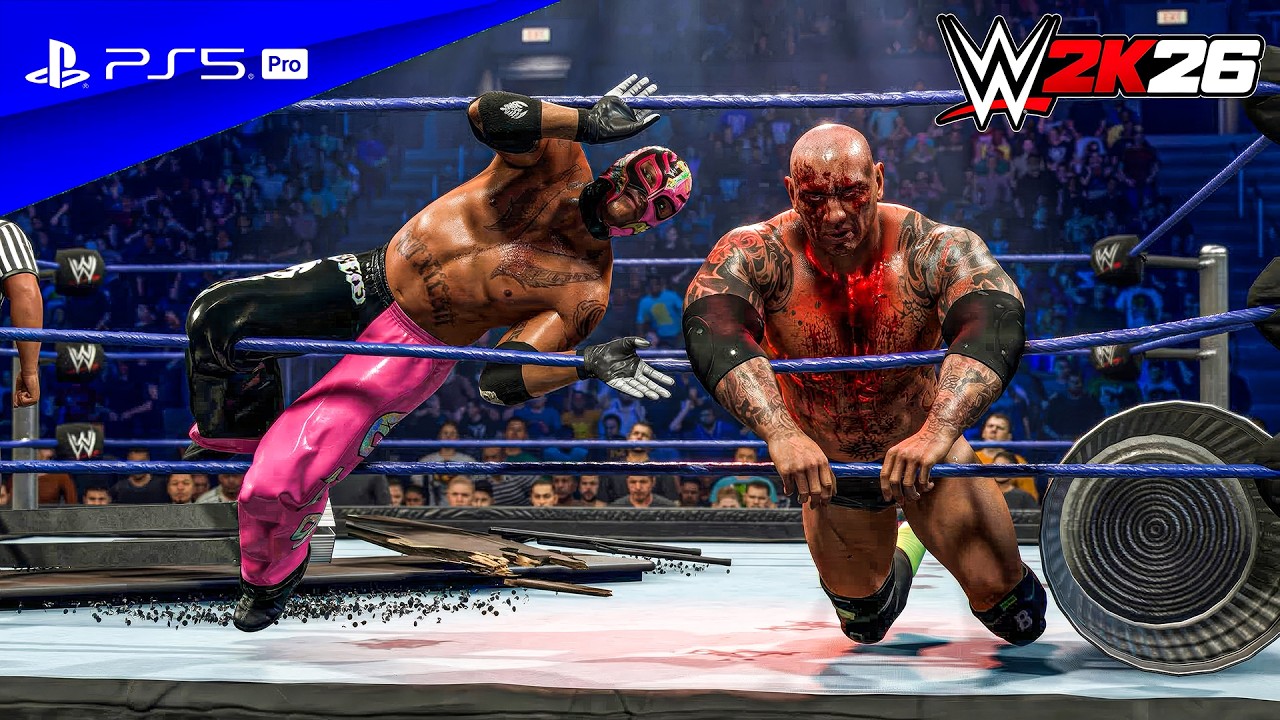 WWE 2K26 - Rey Mysterio vs. Batista - No Holds Barred Match at SummerSlam | PS5™ Pro [4K60]