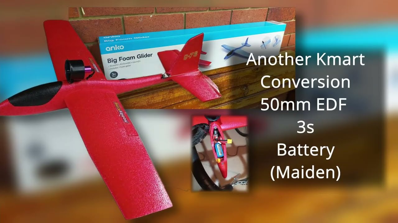 Kmart Chucker Glider  4 - 50mm EDF conversion