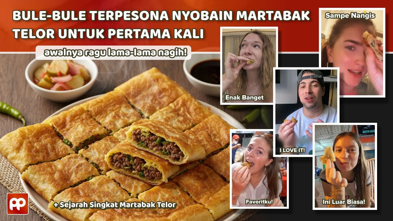 MARTABAK TELUR MENDUNIA! Reaksi Bule (Turis Asing) Coba Makan Martabak Telur Pertama Kalinya