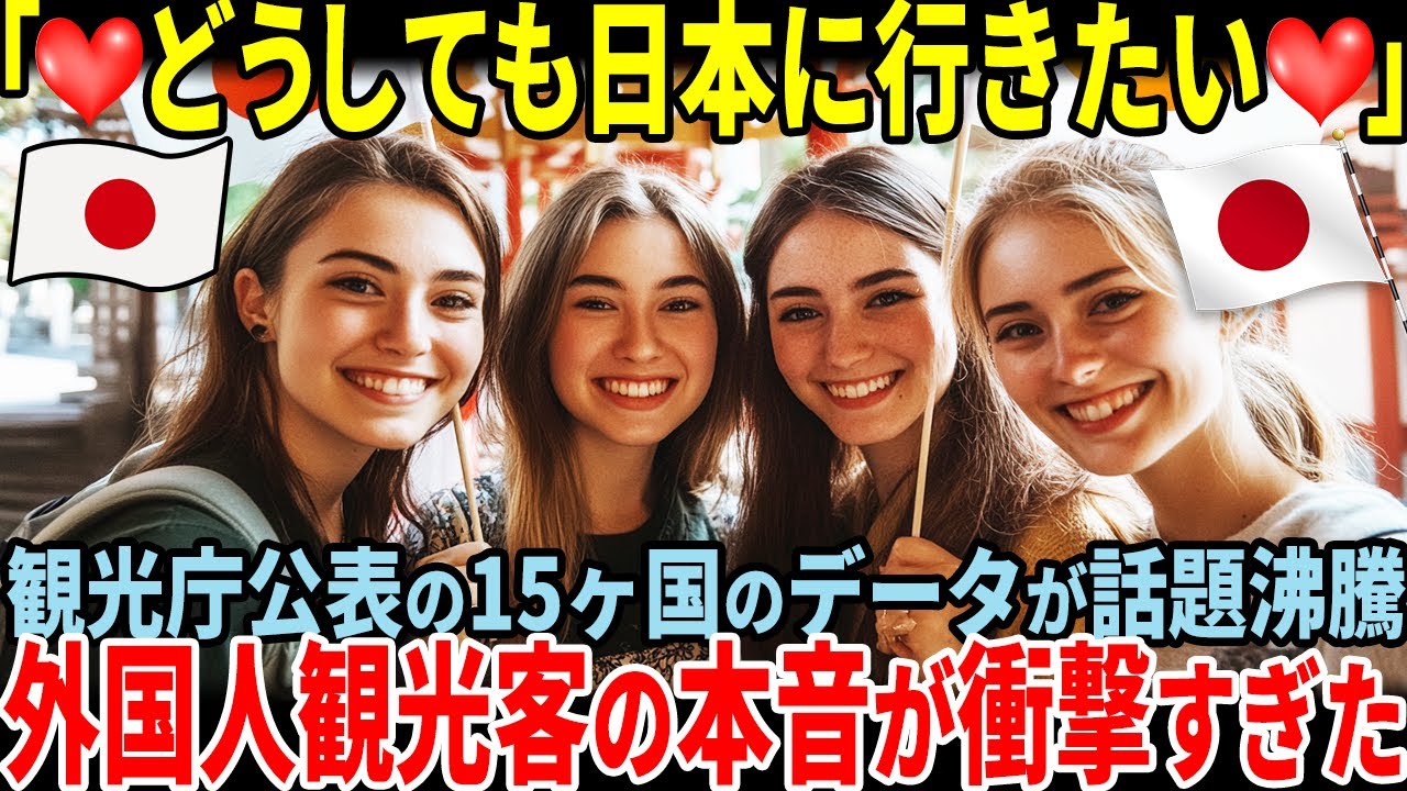 【海外の反応】「外国人が日本に行きたがる本当の理由って！？」15ヶ国のデータが語る驚愕の実態が日本人には衝撃的すぎた！！旅行者はなぜ日本に夢中になるのか？【日本称賛】