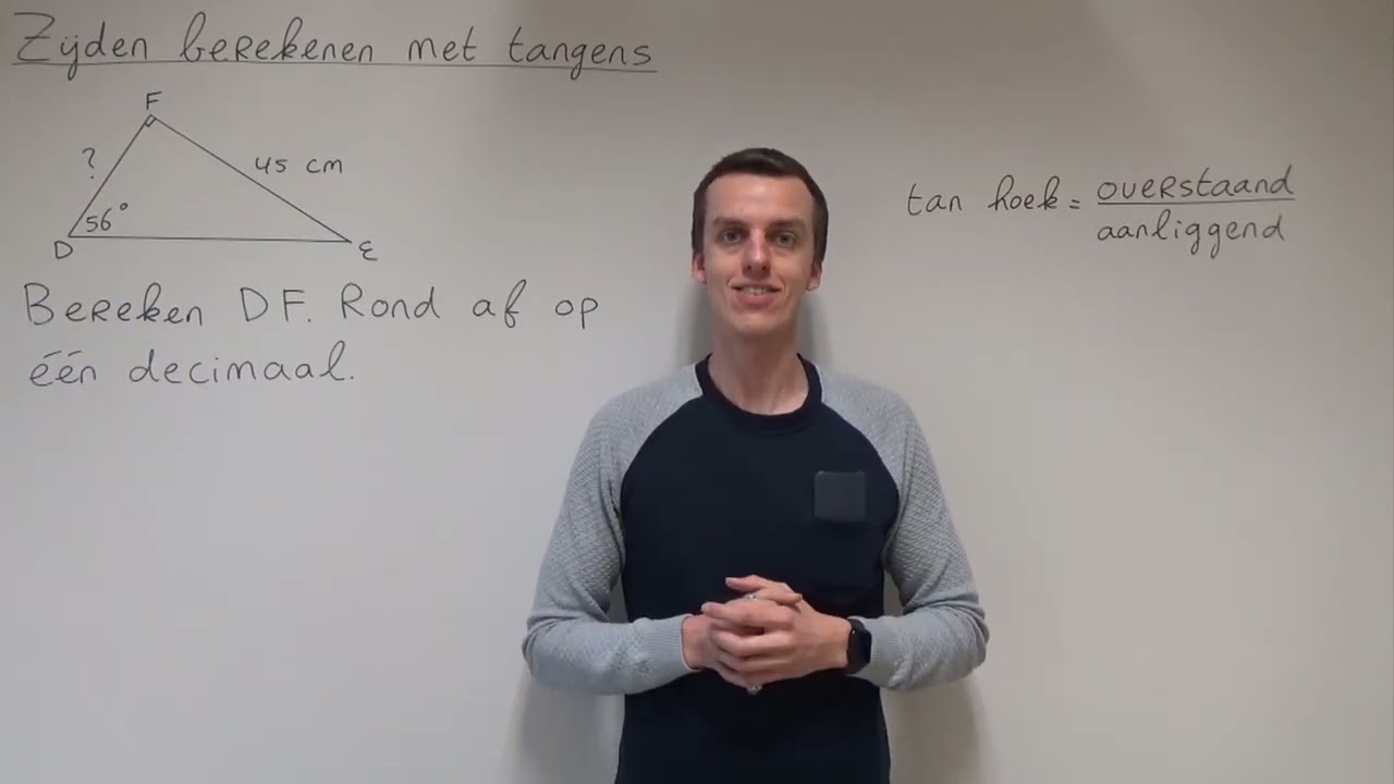 Zijden berekenen met tangens (3 VMBO-KGT)