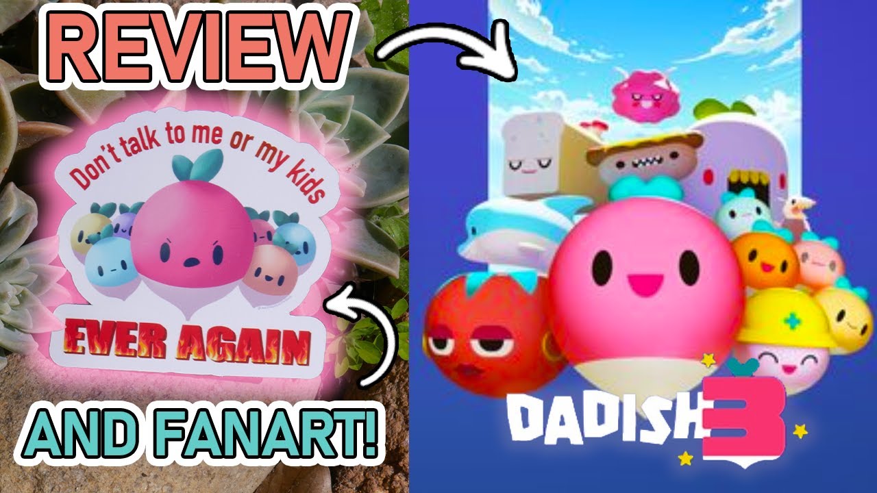 The Ultimate Dadish 3 Review: Turning Dadish into Epic Stickers! | Indie Game Review and Art DIY