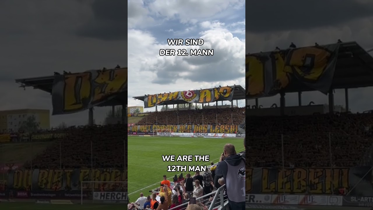 Dynamo Dresden Ultras - 12th Man Chant #ultras #dynamodresden #kblock #footballatmosphere #stadium