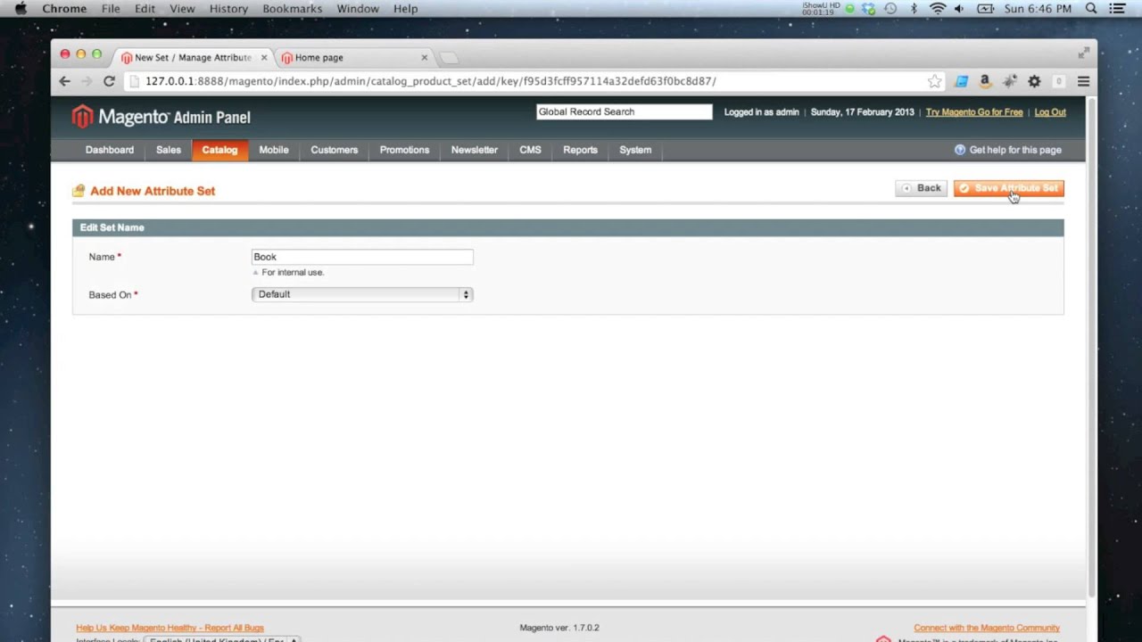 Magento - How to create an attribute set