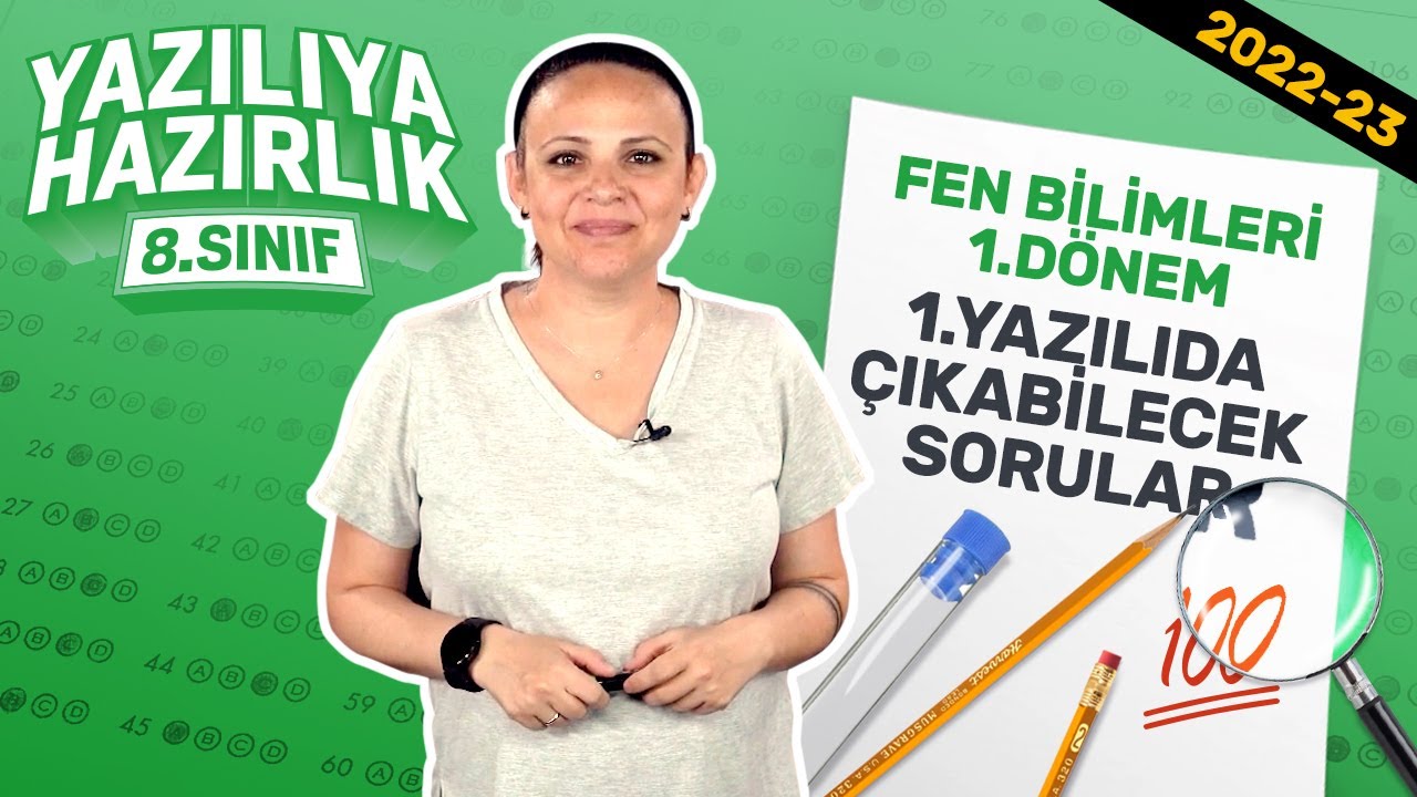 KİM 100 İSTER? 8. Sınıf Fen 1. Dönem 1. Yazılıya Hazırlık: Olası Sınav Soruları Çözümü (2022-2023)