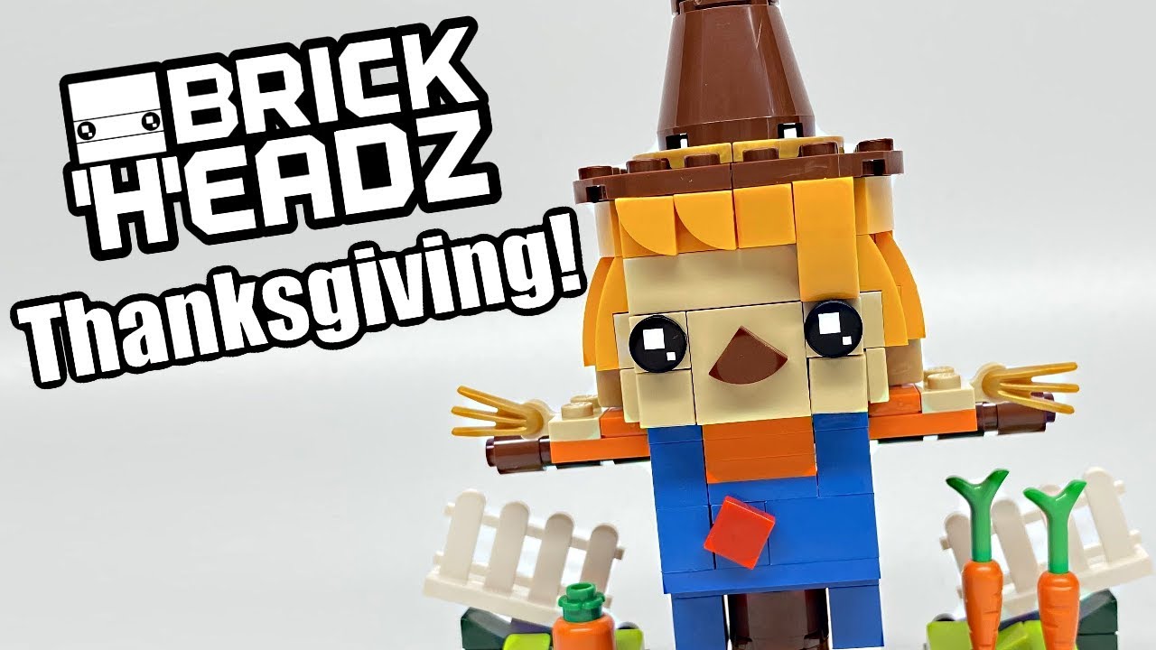 LEGO Thanksgiving Scarecrow BrickHeadz review! 2019 set 40352!