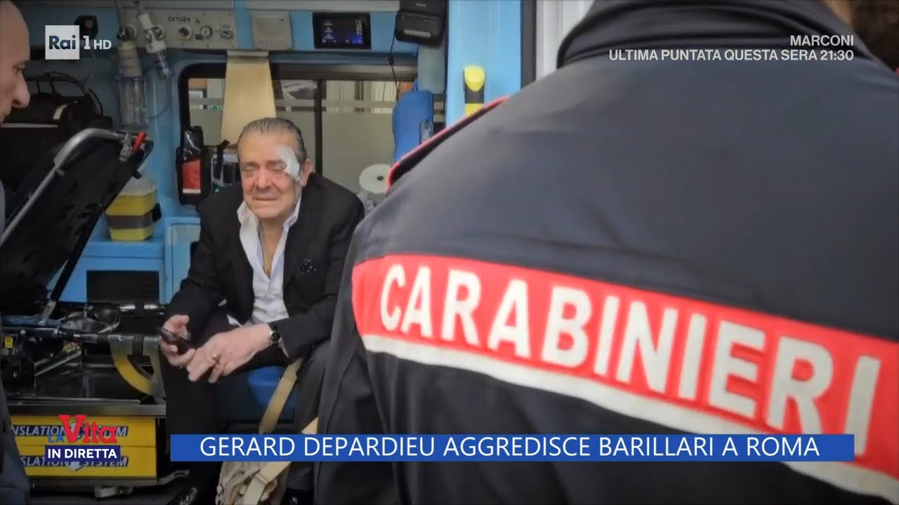 Gerard Depardieu: gli aggiornamenti sull'aggressione a Rino Barillari - La vita in diretta 21/05/24