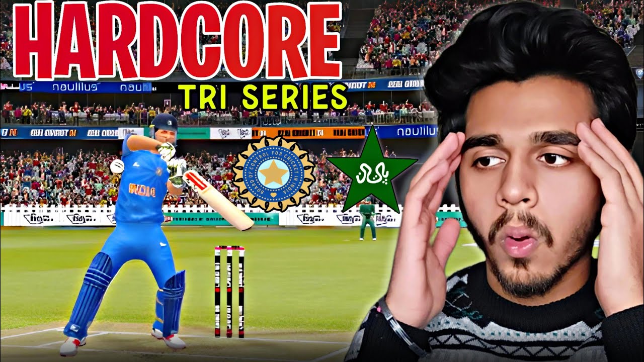 Tri Series India Vs Pakistan In Hardcore💀 (RC24) | Real Cricket 24 Gameplay