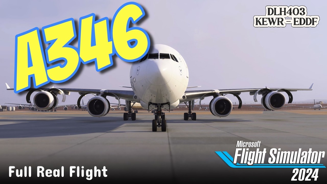 NEW ToLiss A340-600 Pro FULL Real Flight | Lufthansa DLH403 KEWR-EDDF | MSFS 2024