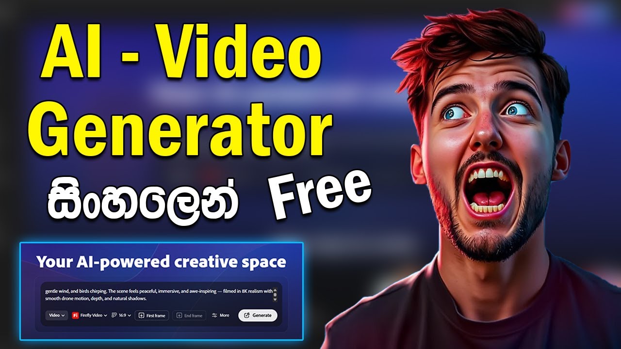 Free AI Video Generator 😉 Adobe Firefly Sinhala Tutorial 2025