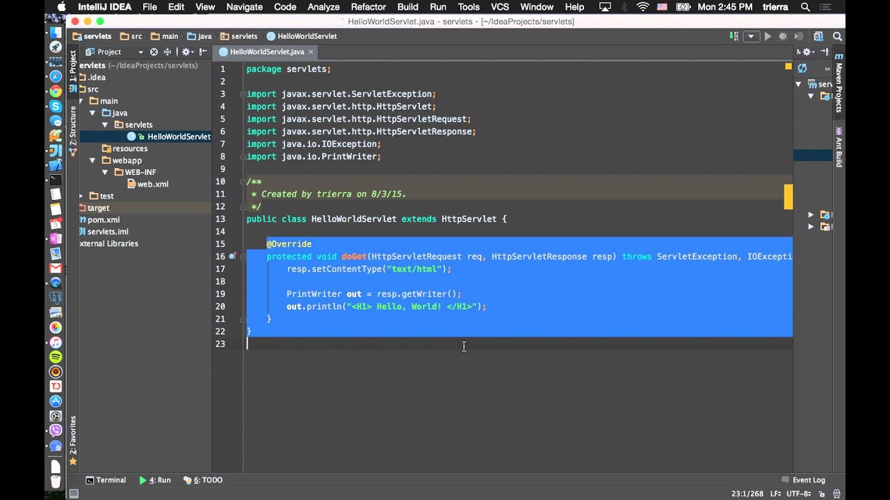 create servlet #2