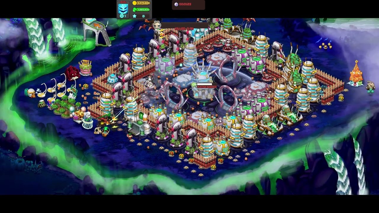 Galaxy Life - Repelling the evil undead horde to protect my main planet (wave 1-16)