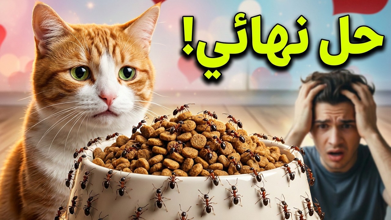 هل النمل بيهاجم أكل قطتك؟ 🙀 5 طرق عبقرية لمنع النمل🐜من الوصول لطعام قطتك.