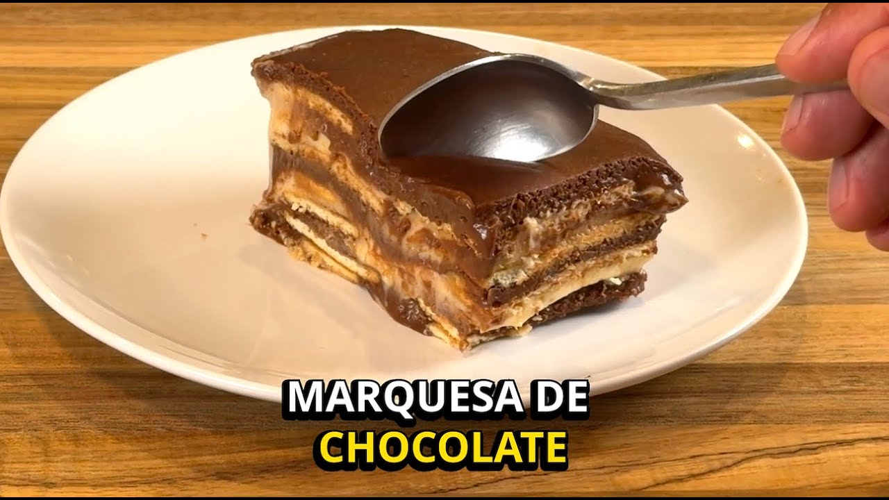 🔥😍🍫Marquesa de Chocolate | Postre Venezolano Sin Horno (Fácil y Cremoso)