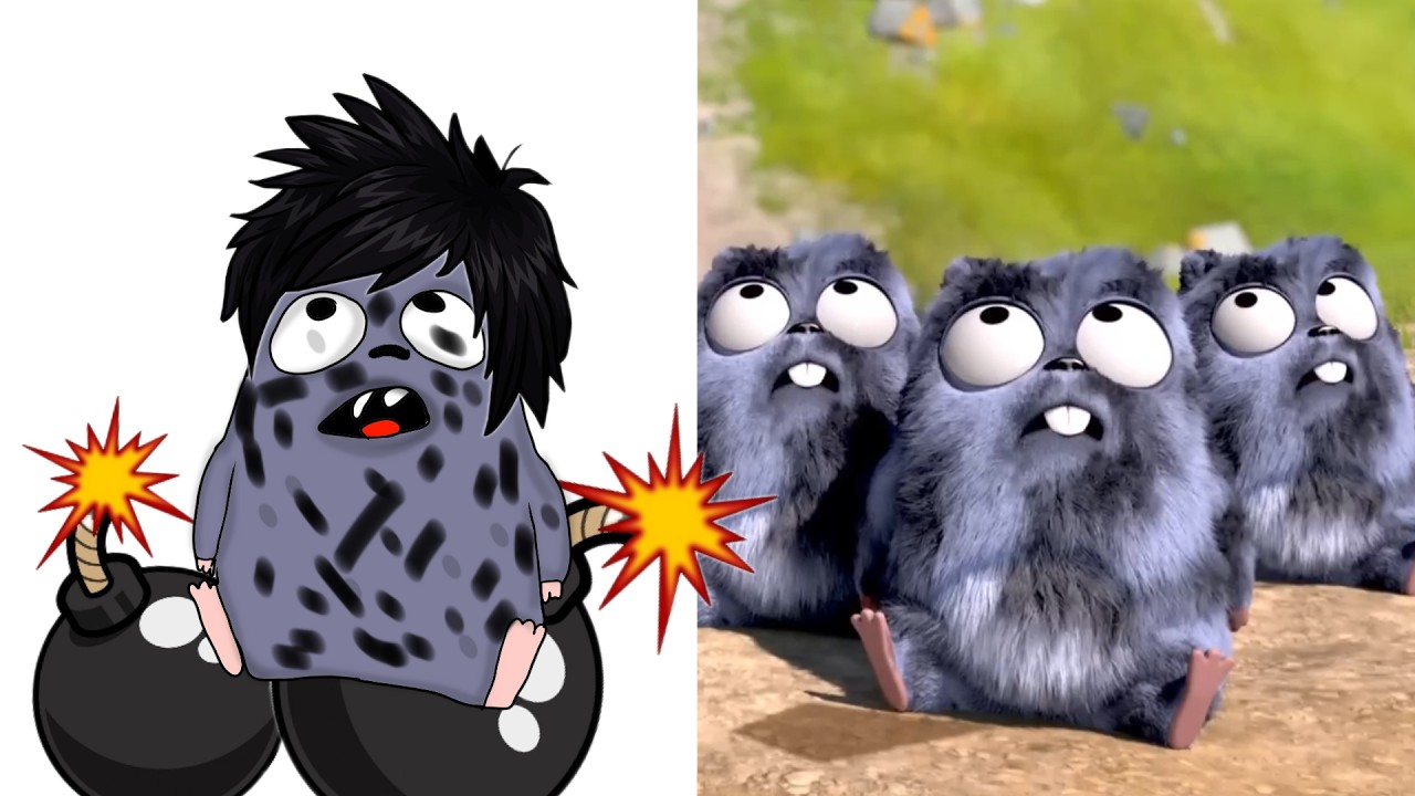 Spot and jackpot Grizy and the lemmings new episode 4:42 funny drawing meme
