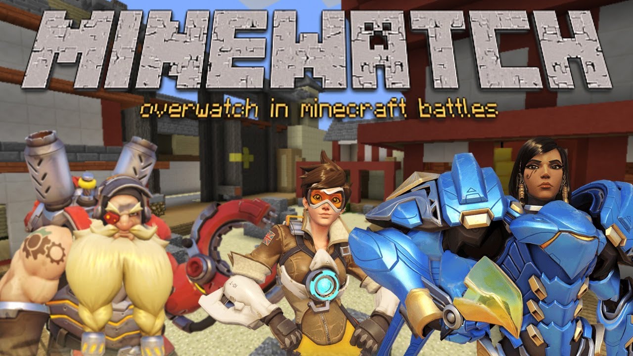 Minewatch 1v1v1 #5 - (Overwatch in Minecraft PVP Battle)
