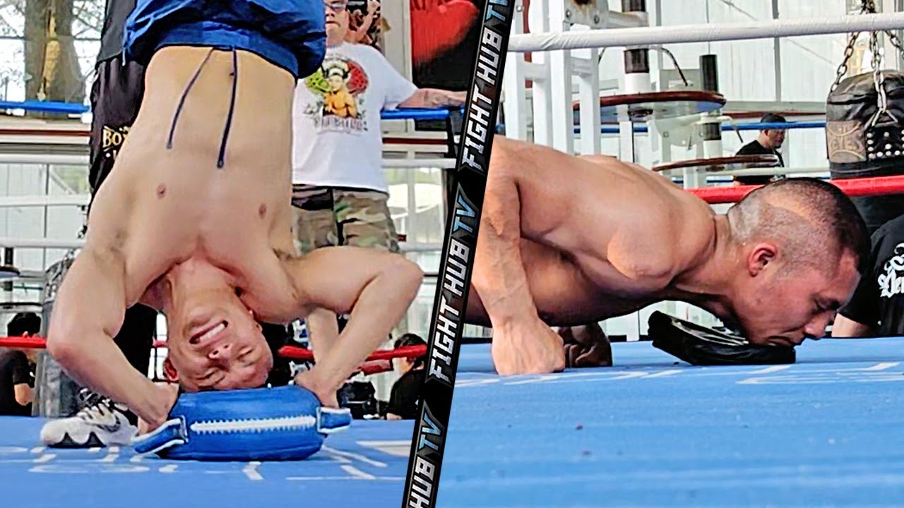 Pitbull Cruz TORTURING NECK with brutal exercises to take Rolly Romero's best punch!