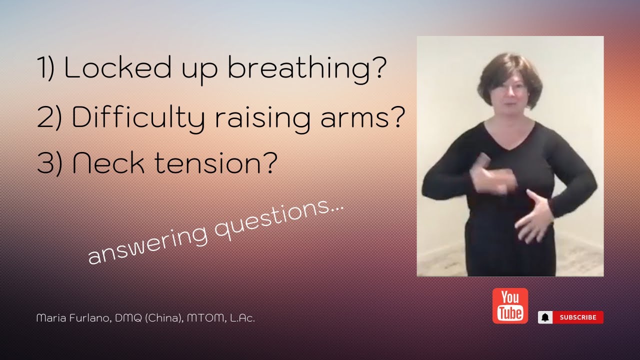 Locked up breathing, difficulty raising arms and neck tension | Maria Furlano -  YouTube