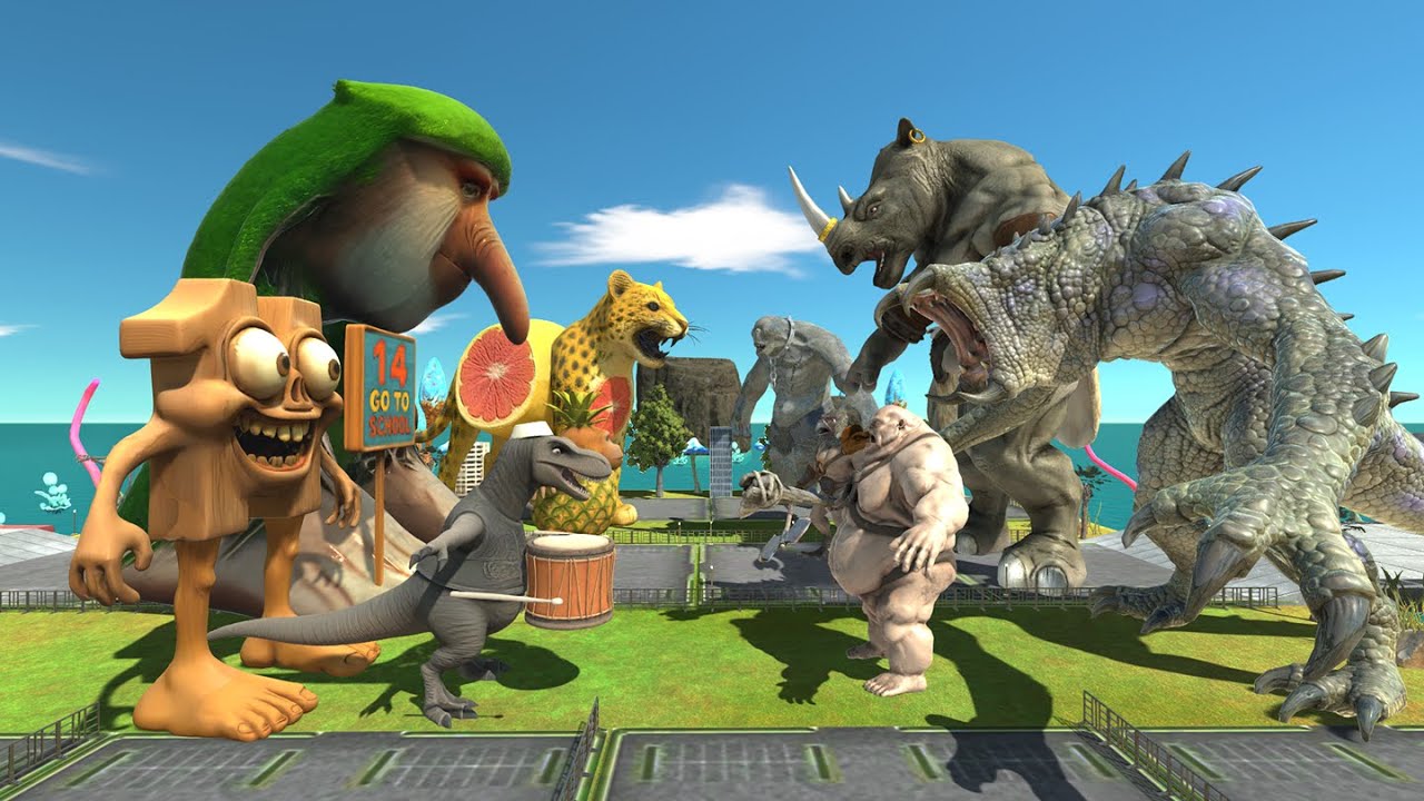 Brainrot Animal Memes: Brr Brr Patapim Team VS Rhino Team in ARBS