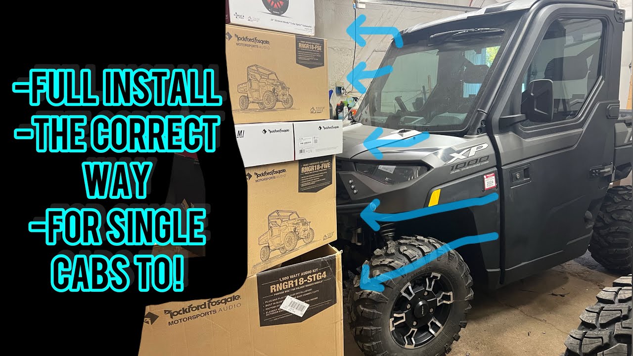 Rockford Fosgate Sound System ￼Install  Polaris Ranger How To : Part 1