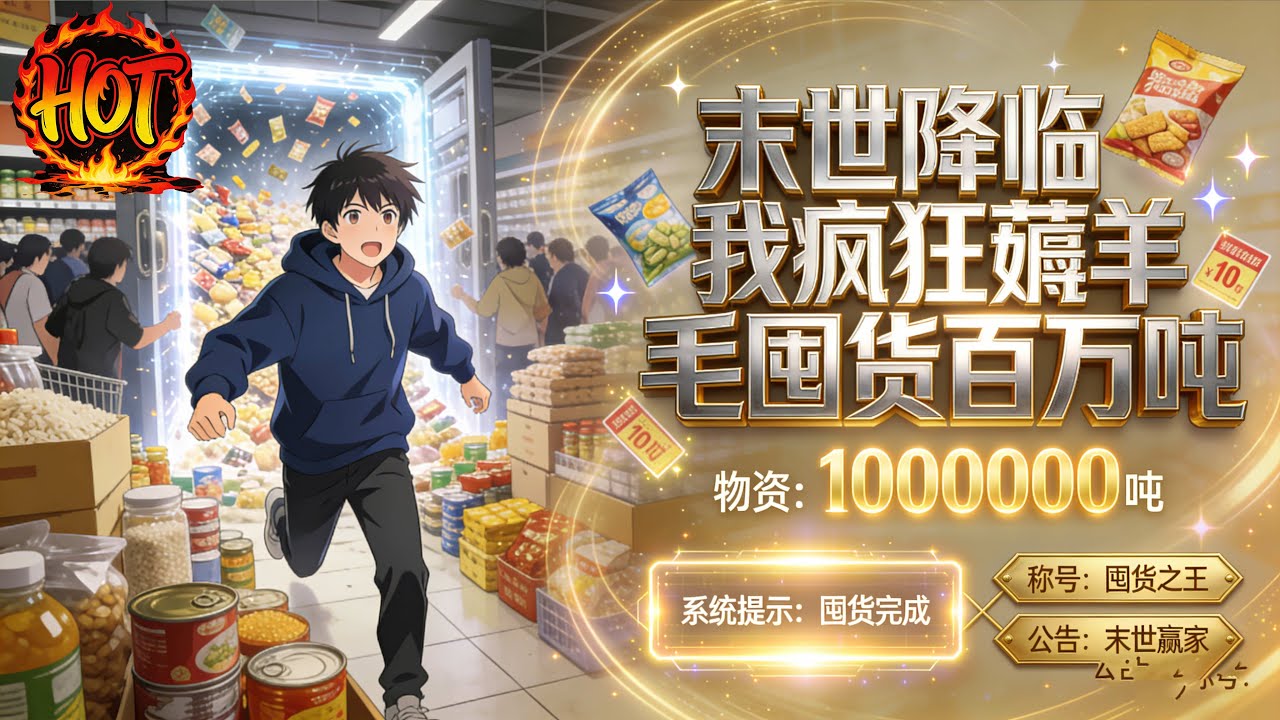 ✨【强推】《末世降临我疯狂薅羊毛囤货百万吨 》1--70集林阳重生回末世前一个月，绑定系统觉醒空间异能。为报父母被害之仇，他设计夺回家产疯狂囤积百万吨物资#穿越 #末世 #异能 ##动态漫画 漫野推文