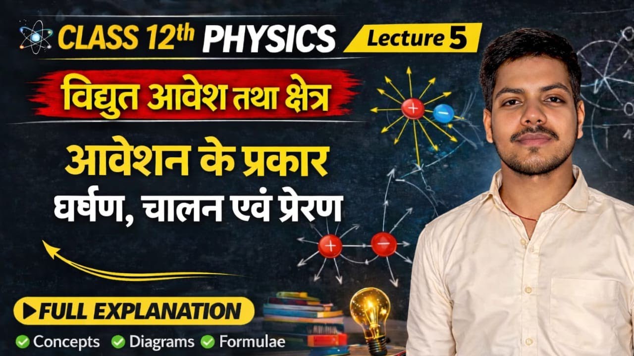 आवेशन के प्रकार | घर्षण, चलन एवं प्रेरण | Class 12 Physics #physics #boardexampreparation #education